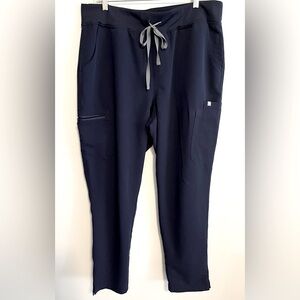 FIGS YOLA Technical Collection High Waisted Navy Blue Scrub Pants. Size XXLT